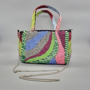 Parfois Magician Beaded/Sequin Multicolor Mini Tote